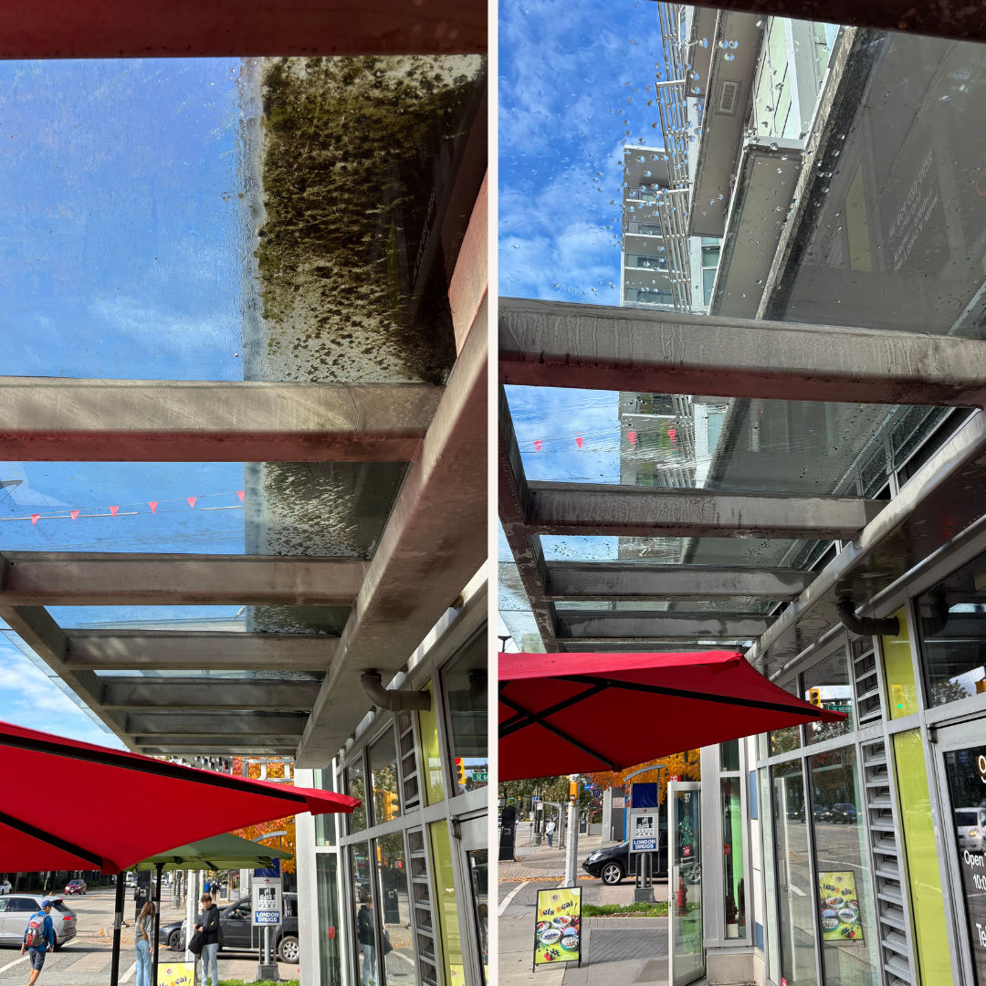 Before and after window cleaning Vancouver BC